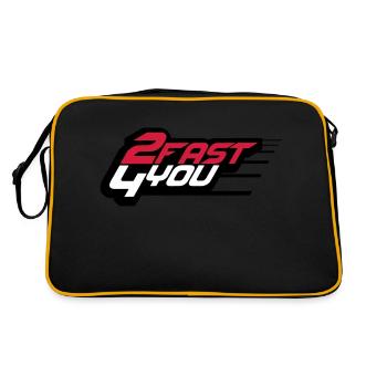 Too Fast for You Saying 2 Too Fast 4 For You - Retro Bag - black/gold - Back