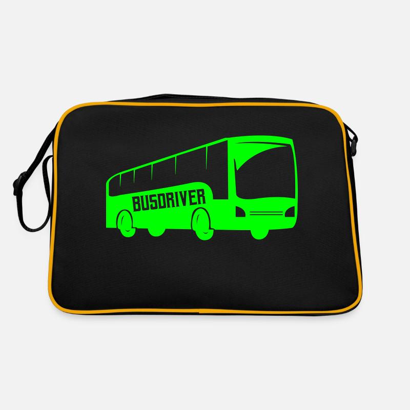 bus busfahren 1 - Retro Tasche - Schwarz/Gold