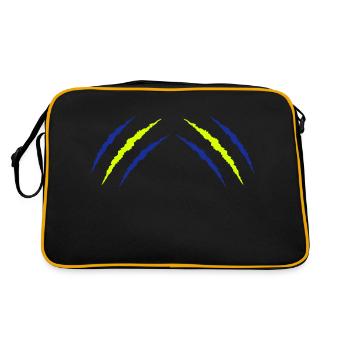 krallen schweden - Retro Tasche - Schwarz/Gold - Hinten