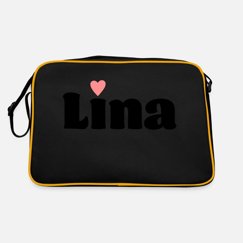 Lina Geschenk - Retro Tasche - Schwarz/Gold