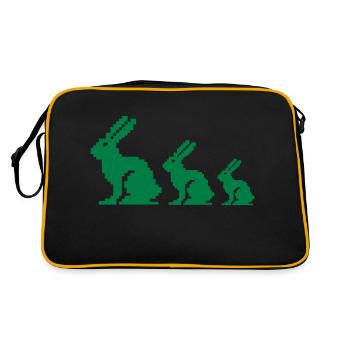 Bunny Pixel 3 - Retro Bag - black/gold - Back
