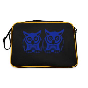 2 Owls Team Bird Friends Two Barn Owls Crew - Retro Bag - black/gold - Back