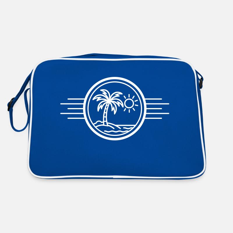 Beach Palm Trees Ocean Retro Bag
