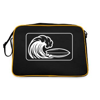 Planche de surf Wave - Sac Retro - noir/or - Dos