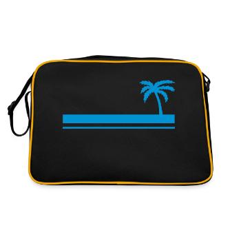 Summer Palm Tree - Retro Bag - black/gold - Back