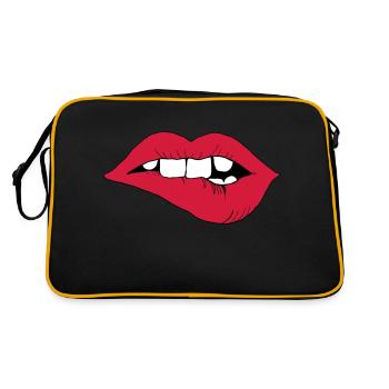 LIPPENBEISSER - Retro Tasche - Schwarz/Gold - Hinten