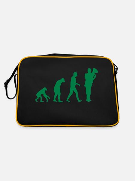 tuba evolution - Retro Tasche - Schwarz/Gold - Hinten