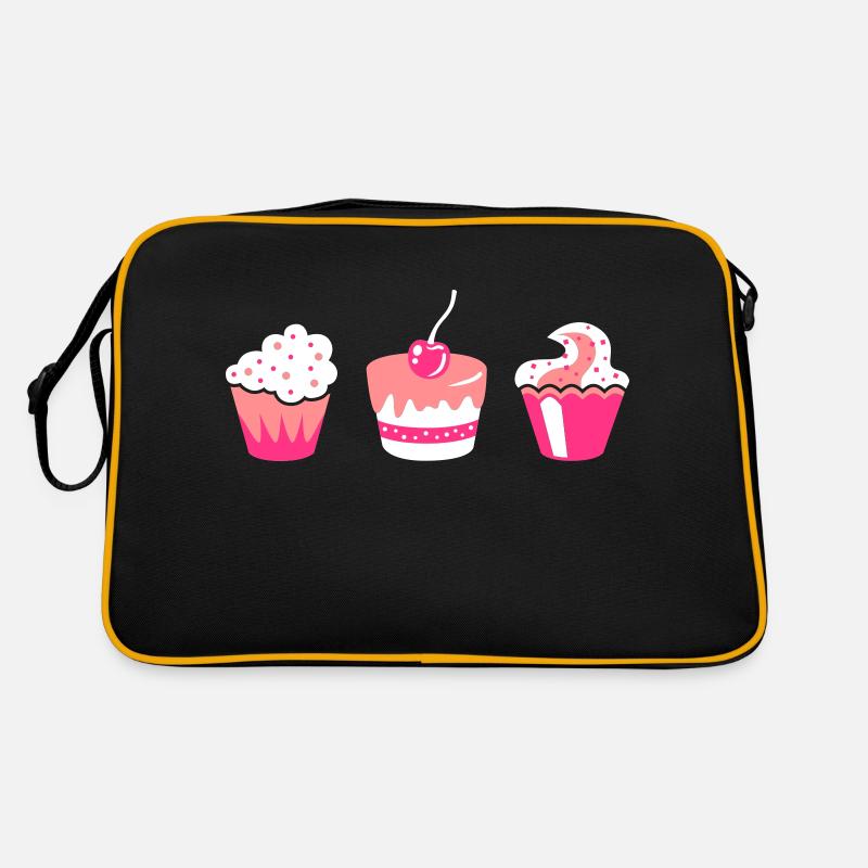 Drei Muffins Retro Tasche
