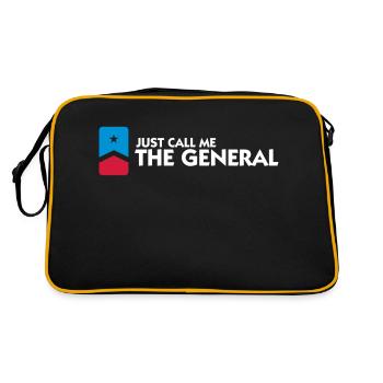 Rufen Sie mich einfach an - Retro Tasche - Schwarz/Gold - Hinten