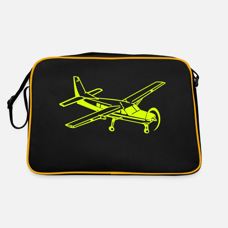 Cessna C208 - Retro Tasche - Schwarz/Gold