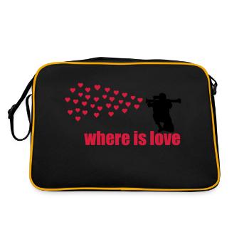 où est l'amour - Sac Retro - noir/or - Dos
