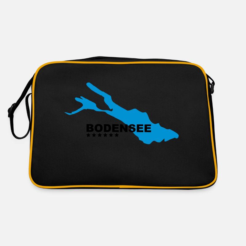 Bodensee - Retro Tasche - Schwarz/Gold