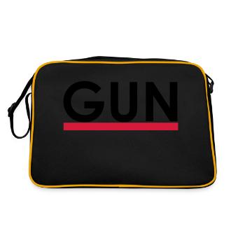 gun - Retro Tasche - Schwarz/Gold - Hinten
