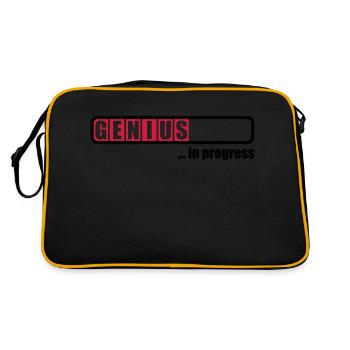 Genius in progress - Retro Bag - black/gold - Back