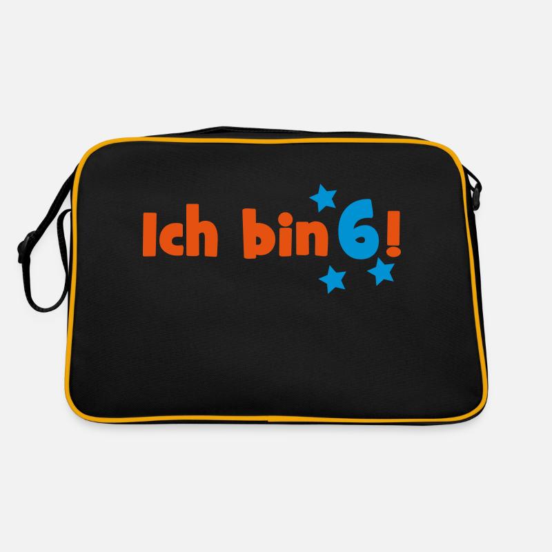6 - Retro Tasche - Schwarz/Gold