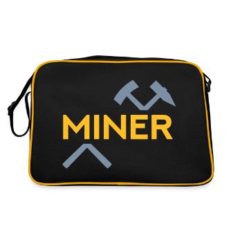 Miner (mallet and iron cut) - Retro Bag - black/gold - Back