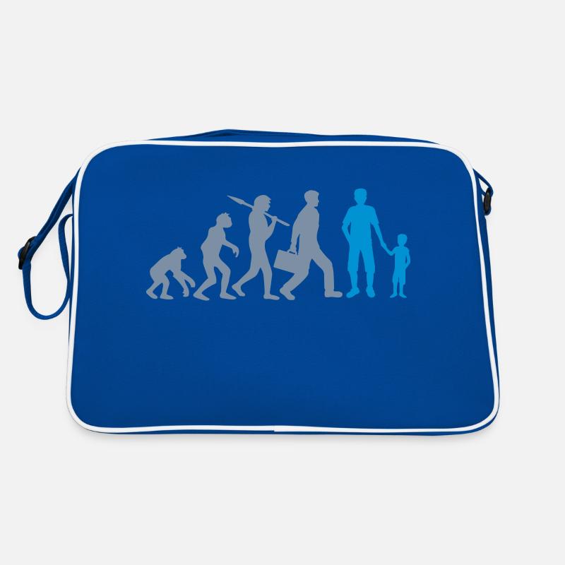 Junge Papa Evolution Kind Retro Tasche