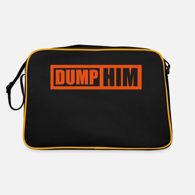 dump him quote logo Retro Bag