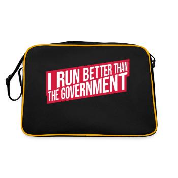 run better than government - Retro Bag - black/gold - Back