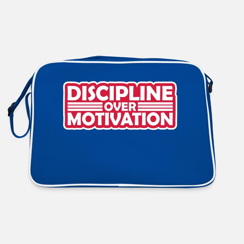 discipline over motivation quote Retro Bag