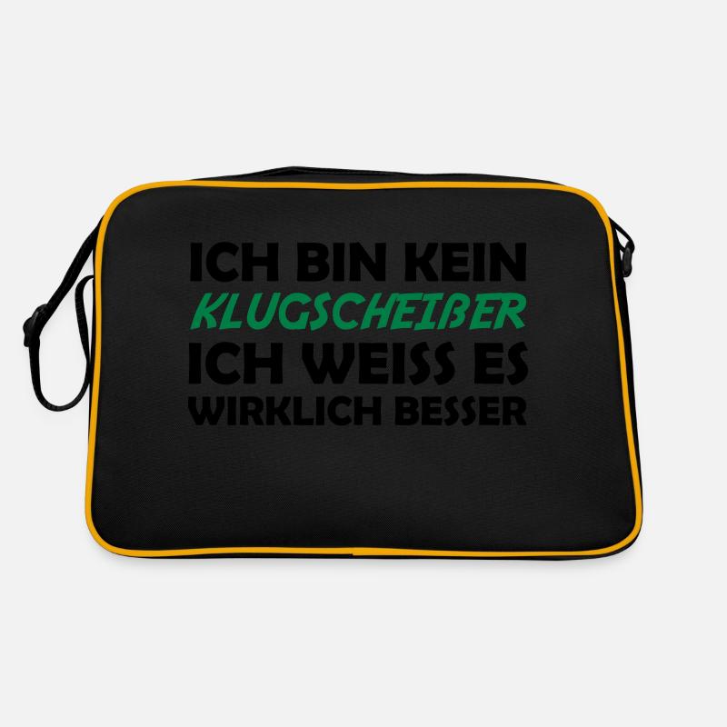 Bin kein klugscheißer Retro Tasche