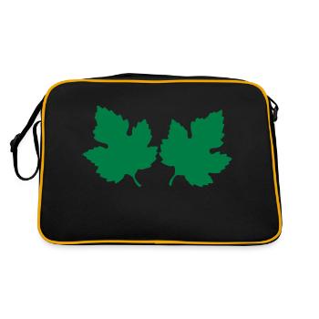 leaves - Retro Bag - black/gold - Back