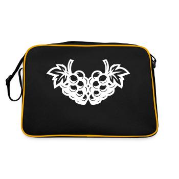 Symbole du raisin - Sac Retro - noir/or - Dos