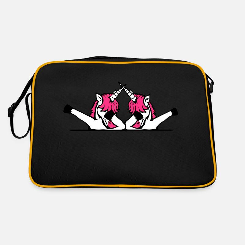 2 Einhörner Dabbing Dab Tanz Party Pose Geste Team Retro Tasche