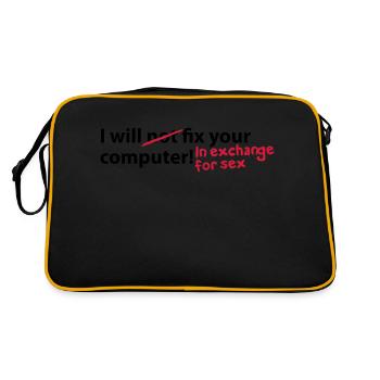 computer sex - Sac Retro - noir/or - Dos