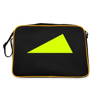 dreieck - Retro Tasche - Schwarz/Gold - Hinten
