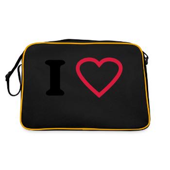 i love - Sac Retro - noir/or - Dos
