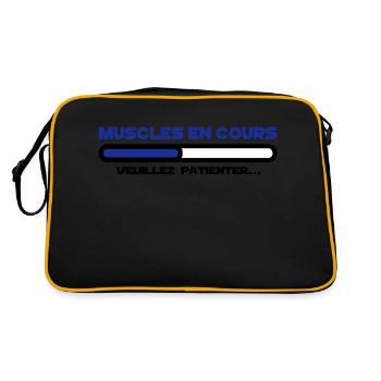 muscles en cours veuillez patienter, sport - Sac Retro - noir/or - Dos