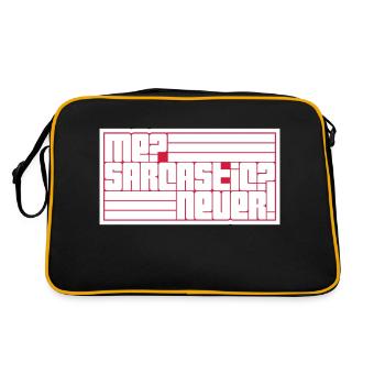 moi sarcastique ne cite jamais - Sac Retro - noir/or - Dos