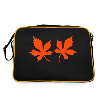Feuilles - Sac Retro - noir/or - Dos