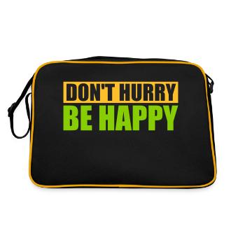 Ne vous dépêchez pas d’être heureux - Sac Retro - noir/or - Dos