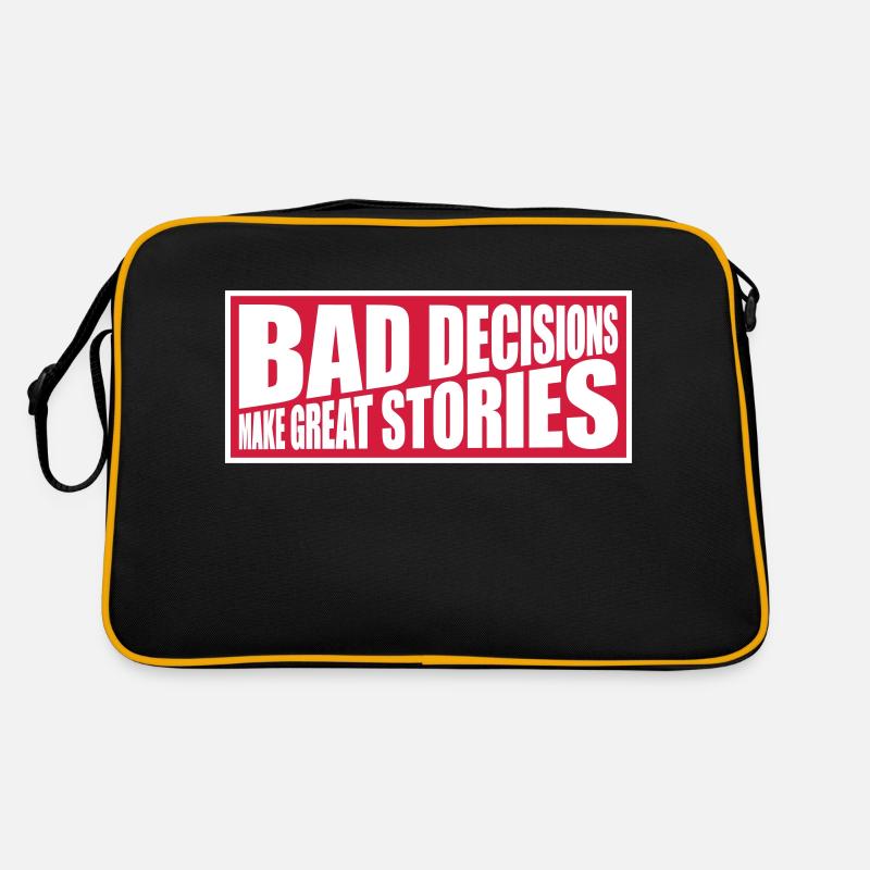 bad decisions great stories Retro Bag
