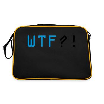 wtf - Retro Tasche - Schwarz/Gold - Hinten
