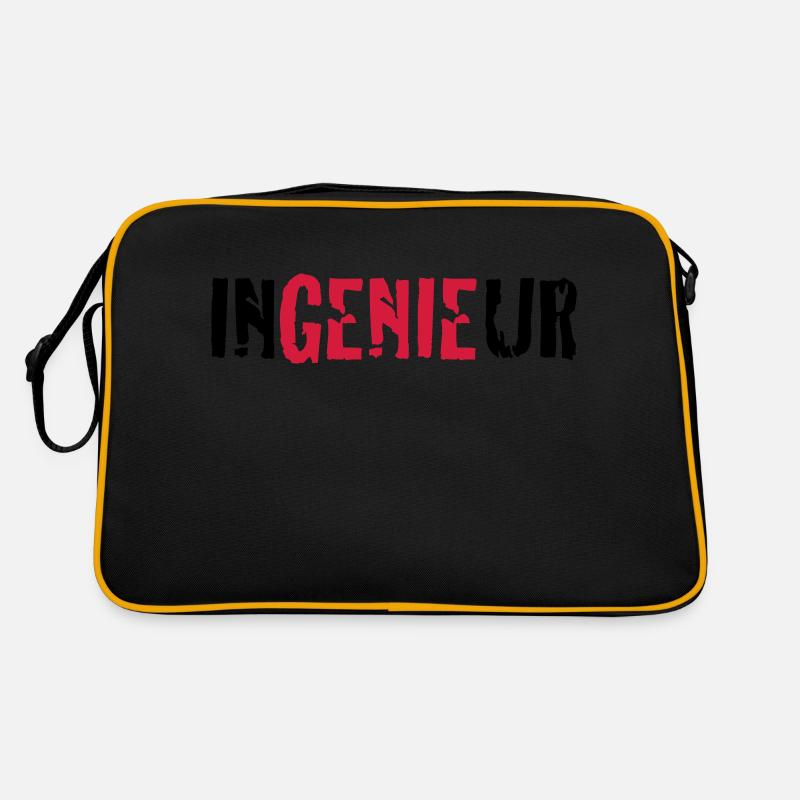 ingenieur - Retro Tasche - Schwarz/Gold