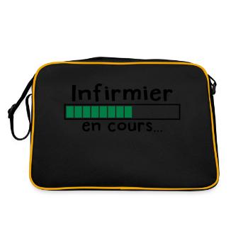 infirmier en cours - Sac Retro - noir/or - Dos