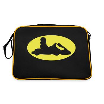 karting logo bat - Sac Retro - noir/or - Dos