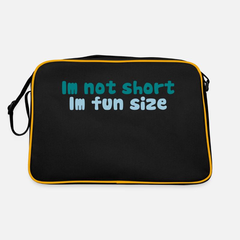 Im not short, im fun size - Retro Bag - black/gold