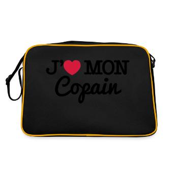 J'aime mon copain - Sac Retro - noir/or - Dos