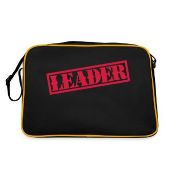 Leader - Retro Tasche - Schwarz/Gold - Hinten