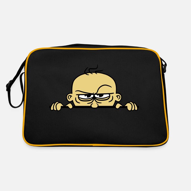 boeses face hide wall shield funny comi Retro Bag