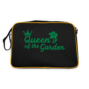Gärtnerin - Retro Tasche - Schwarz/Gold - Hinten