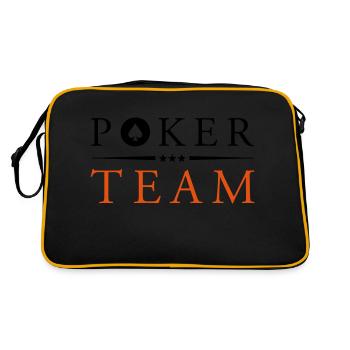 poker team - Retro Tasche - Schwarz/Gold - Hinten