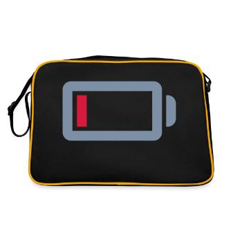 No power battery empty - Retro Bag - black/gold - Back