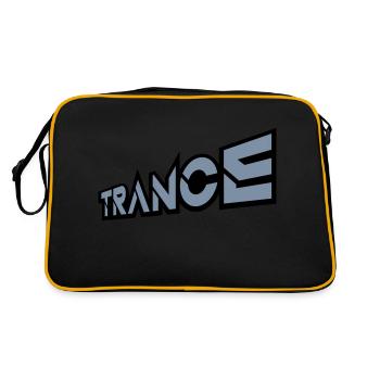 Club Trance Techno Schriftzug - Retro Tasche - Schwarz/Gold - Hinten