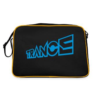 Logo Club Trance Techno - Retro Tasche - Schwarz/Gold - Hinten