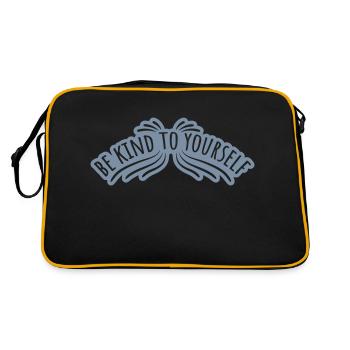 be kind to yourself - Retro Bag - black/gold - Back